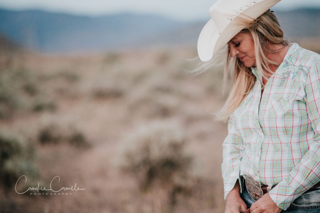 sherry nelsen in cowgirl hat